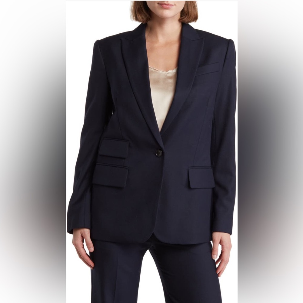🔥🔥🔥NEW A.L.C Marvis Wool Blend Navy Blue Blazer Jacket